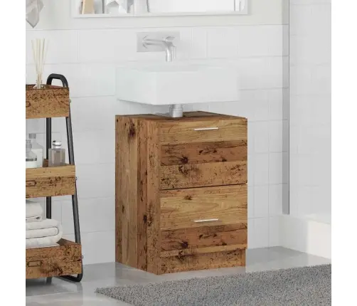 Vonios Spintelė Su Stalčių Senovinis Medis 40 X 37 X 59 Cm