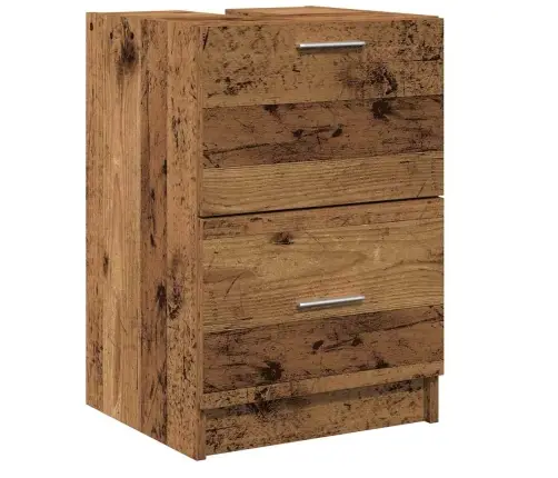 Vonios Spintelė Su Stalčių Senovinis Medis 40 X 37 X 59 Cm