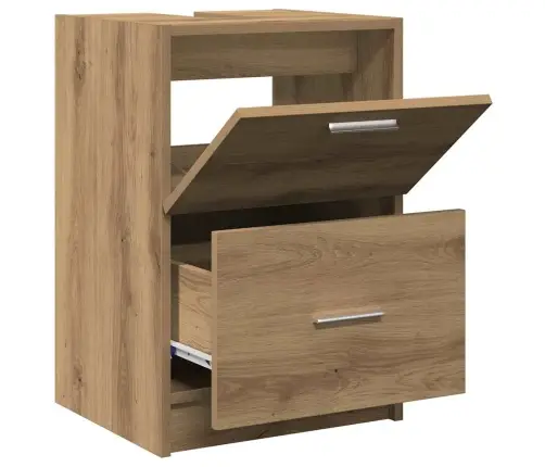 Izlietnes Skapītis Ar Atvilktni Artisānā Ozols 40 X 37 X 59 Cm Vidaxl