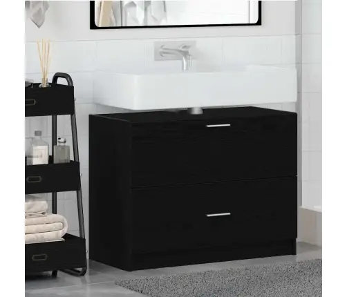 Vonios Spintelė Juodas Ąžuolas 78 X 37 X 59 Cm Apdirbta Mediena