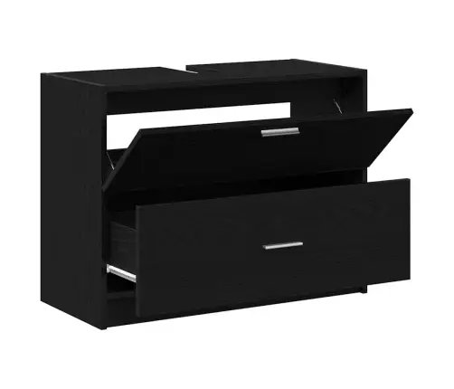 Vonios Spintelė Juodas Ąžuolas 78 X 37 X 59 Cm Apdirbta Mediena