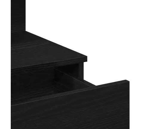 Makiažo Stalas Su Stalčių Juodas Ąžuolas 100 X 40 X 130 Cm