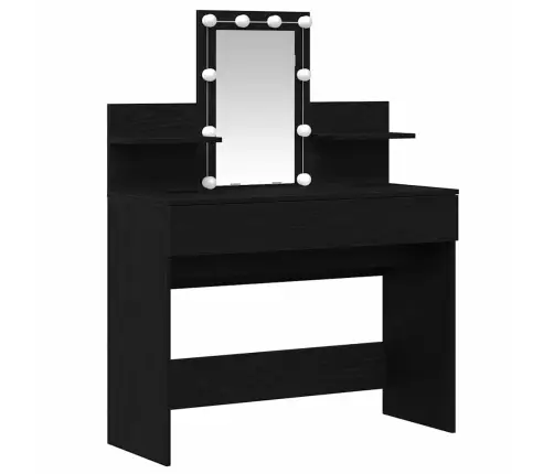 Makiažo Stalas Su Stalčių Juodas Ąžuolas 100 X 40 X 130 Cm