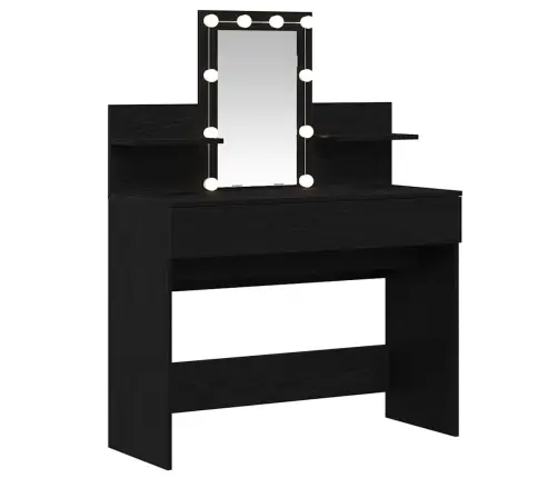 Makiažo Stalas Su Stalčių Juodas Ąžuolas 100 X 40 X 130 Cm