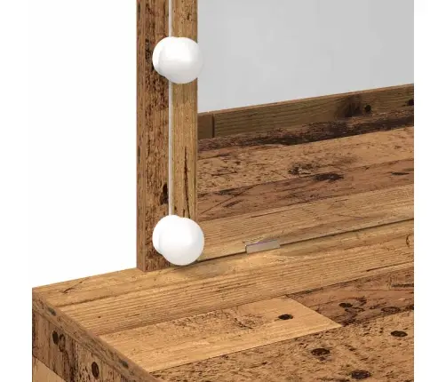 Tualetes Galds Ar Led Vecs Koks 100X40X120 Cm Vidaxl