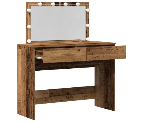 Tualetes Galds Ar Led Vecs Koks 100X40X120 Cm Vidaxl