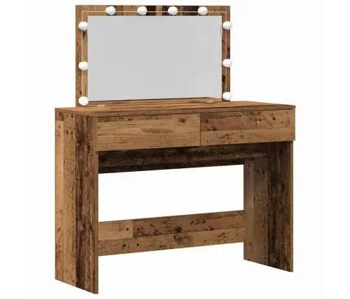 Tualetes Galds Ar Led Vecs Koks 100X40X120 Cm Vidaxl