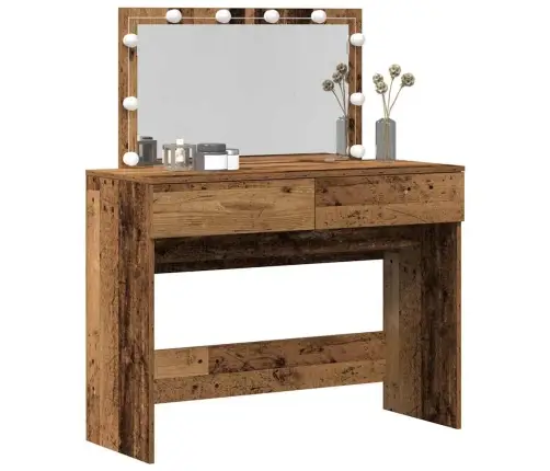 Tualetes Galds Ar Led Vecs Koks 100X40X120 Cm Vidaxl