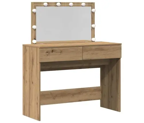 Tualetes Galdiņš Ar Led Artisan Ozola 100X40X120 Cm Vidaxl Tualetes Galdiņš Ar Led Artisan Ozola 100X40X120 Cm Vidaxl