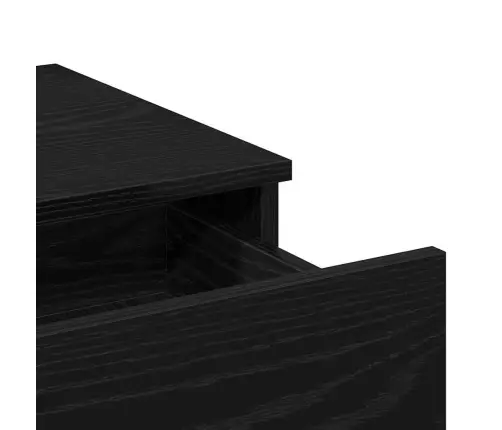 Grima Galdiņš Ar Led Melna Ozola 100X40X120 Cm Vidaxl