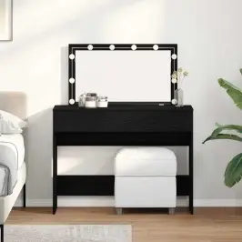 Tērpu Galds Melns Ozols 100 X 40 X 120 Cm Inženierijas Koks Vidaxl