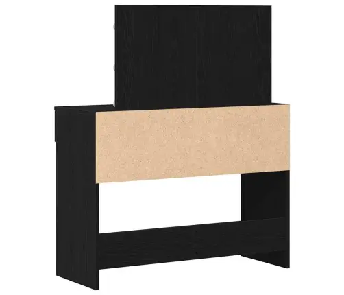 Grima Galdiņš Ar Led Melna Ozola 100X40X120 Cm Vidaxl