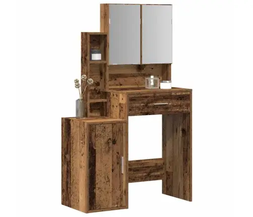 Meigilaud Sahtliga Uksega Vana Puit 80 X 35 X 132 Cm Tehispuit
