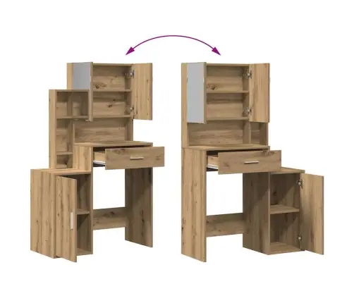 Meigilaud Sahtliga Käsitöötamm 80 X 35 X 132 Cm Tehispuit