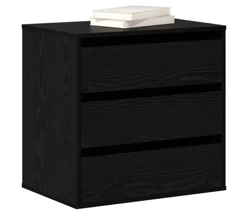 Atvilktņu Skapis Melns Ozols 60 X 41 X 58 Cm Inženierijas Koks Vidaxl