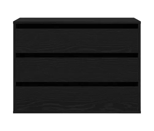 Stalčių Spintelė Juoda 80 X 41 X 58 Cm Apdirbta Mediena