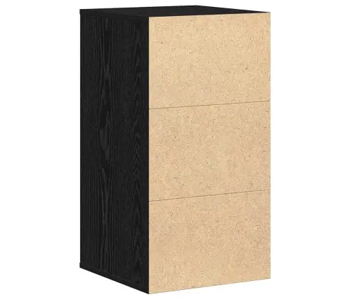 Stalčių Spintelė Juoda 40 X 41 X 76 Cm Apdirbta Mediena