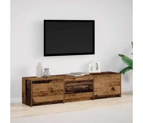 Tv Skapīts Vecs Koks 162,5 X 34 X 40 Cm Inženierijas Koks Vidaxl