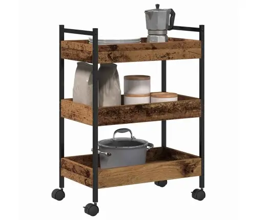 Virtuvės Vežimėlis Sena Mediena 50 X 30 X 70 Cm