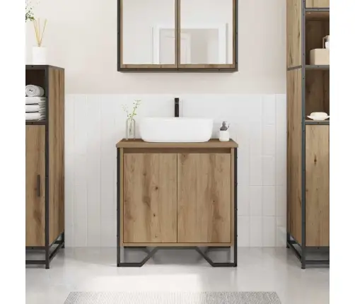 Vannas Istabas Izlietnes Skapītis Artisan Ozols 60X35X50 Cm Inženierijas Koks Vidaxl