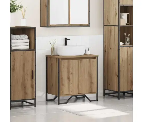 Vannas Istabas Izlietnes Skapītis Artisan Ozols 60X35X50 Cm Inženierijas Koks Vidaxl