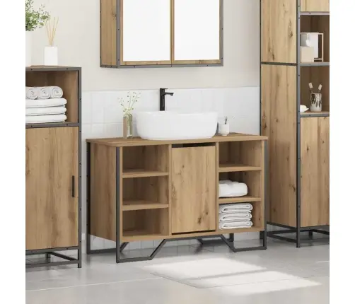 Vannas Izlietnes Skapis Artisan Ozols 91X35X60 Cm Inženierijas Koks Vidaxl