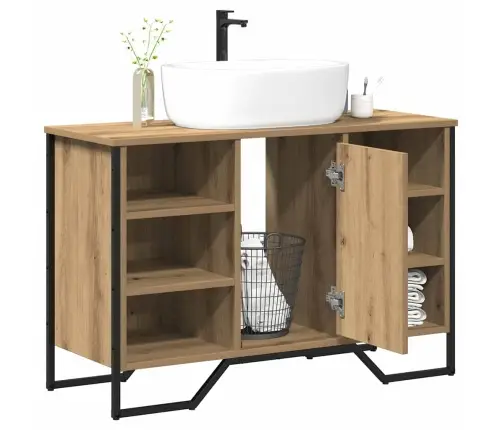 Vannas Izlietnes Skapis Artisan Ozols 91X35X60 Cm Inženierijas Koks Vidaxl