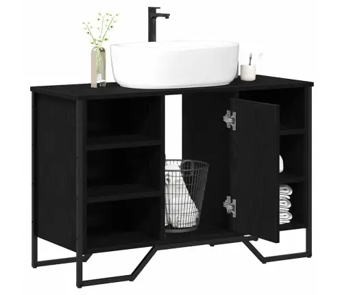 Vonios Kriauklės Spinta Juodas Ąžuolas 91 X 35 X 60 Cm