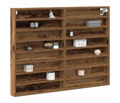 Izstādes Skapis Vecs Koks 100 X 8,5 X 75 Cm Inženierijas Koks Vidaxl