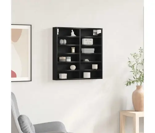 Išdėstymo Spinta Su Lentyna Juodas Ąžuolas 60 X 8,5 X 58 Cm