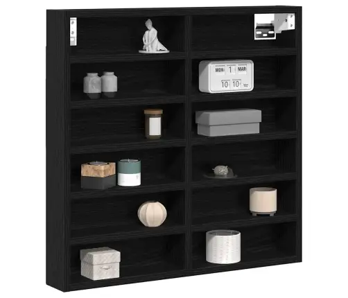 Išdėstymo Spinta Su Lentyna Juodas Ąžuolas 60 X 8,5 X 58 Cm