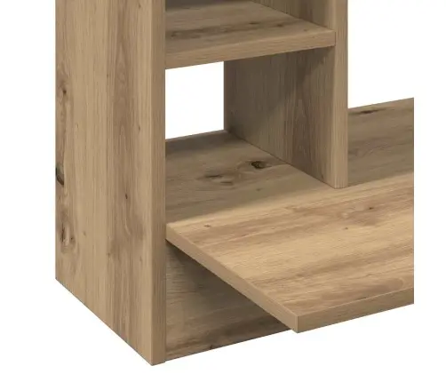 Pie Sienas Stiprināms Rakstāmgalds Ar Plauktu Amatnieku Ozola Vidaxl