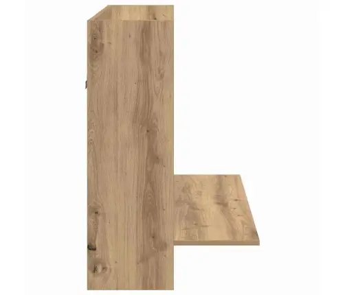 Pie Sienas Stiprināms Rakstāmgalds Ar Plauktu Amatnieku Ozola Vidaxl