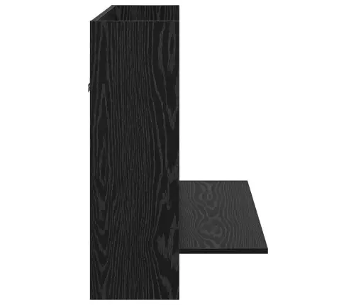 Prie Sienos Tvirtinamas Rašomasis Stalas Juoda Ąžuolo