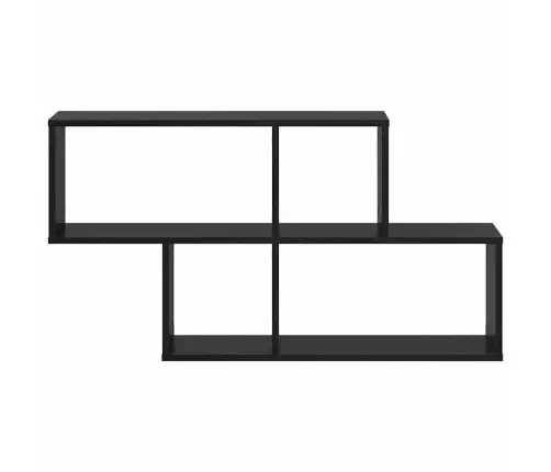 Sienas Plaukts Ar Plauktu Piestiprināts Pie Sienas Melns Ozols Vidaxl