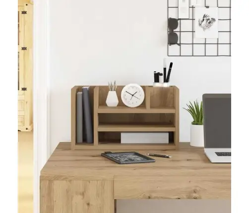 Töölaua Korraldaja Must Tamm 44,5 X 24 X 25 Cm Tehispuit