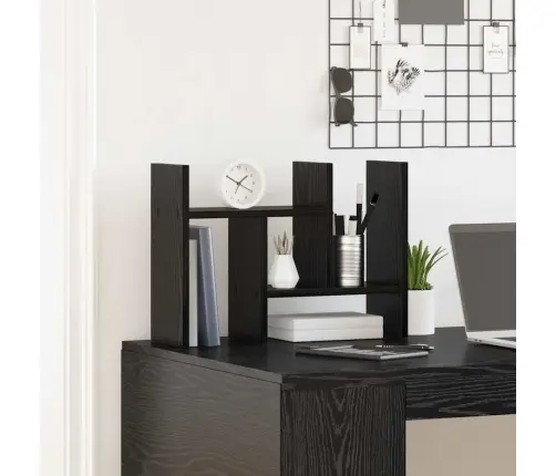 Galda Organizators Melns Ozols 34.5 X 15.5 X 35.5 Cm Vidaxl