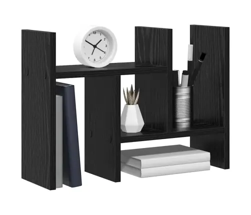 Galda Organizators Melns Ozols 34.5 X 15.5 X 35.5 Cm Vidaxl