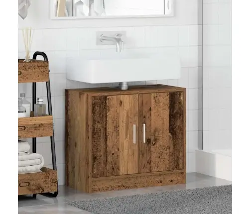 Izlietnes Skapis Vecs Koks 63 X 29 X 55 Cm Inženierijas Koks Vidaxl