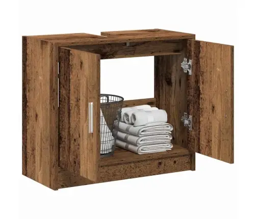 Izlietnes Skapis Vecs Koks 63 X 29 X 55 Cm Inženierijas Koks Vidaxl