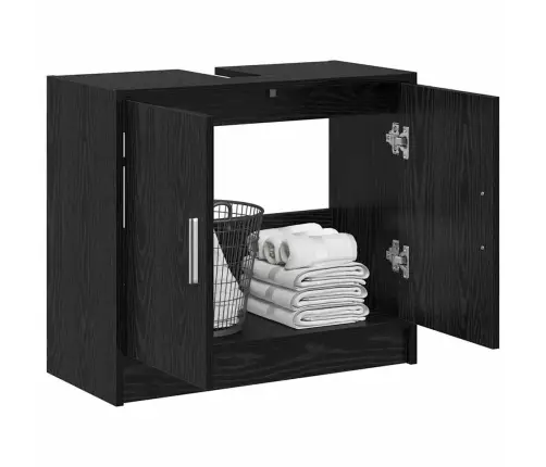 Vonios Spintelė Juodas Ąžuolas 63 X 29 X 55 Cm Apdirbta Mediena