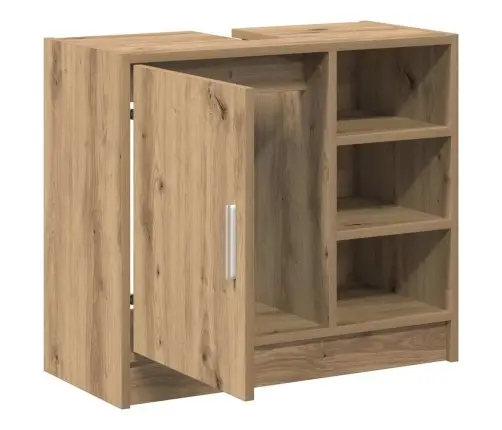 Vannitoa Kapp Riiuliga Käsitööpuu 63 X 29 X 55 Cm Tehispuit