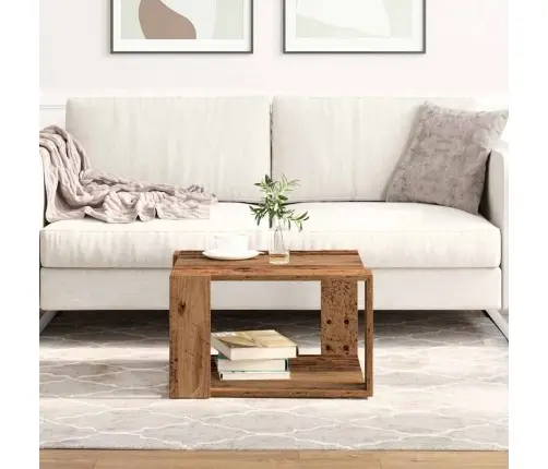 Kafijas Galds Vecs Koks 51.5X51.5X30 Cm Inženierēts Koks Vidaxl