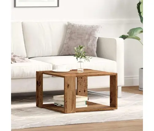 Kafijas Galds Vecs Koks 51.5X51.5X30 Cm Inženierēts Koks Vidaxl