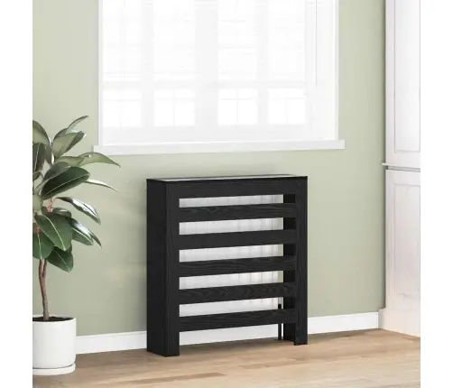 Radiatora Vāks Melns Ozolkoks 78 X 20 X 82 Cm Vidaxl