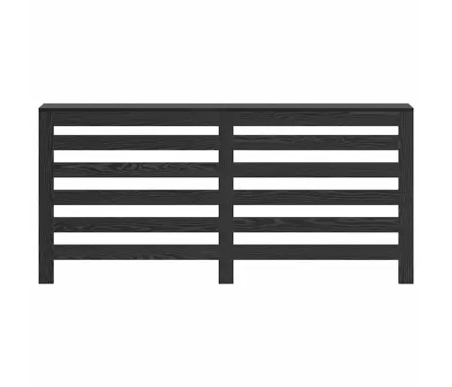 Radiatora Vāks Melns Ozolkoks 175 X 20 X 82 Cm Vidaxl