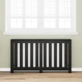 Radiatora Vāks Melns Ozolkoks 149 X 20 X 82 Cm Vidaxl