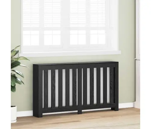 Radiatora Vāks Melns Ozolkoks 149 X 20 X 82 Cm Vidaxl