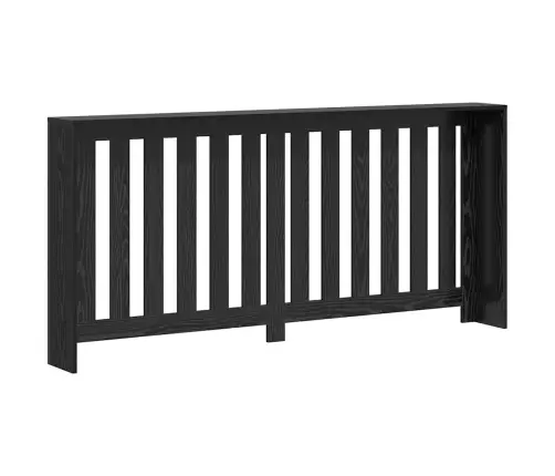 Radiatora Vāks Melns Ozolkoks 175 X 20 X 82 Cm Vidaxl