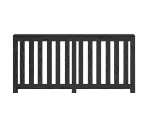 Radiatora Vāks Melns Ozolkoks 175 X 20 X 82 Cm Vidaxl